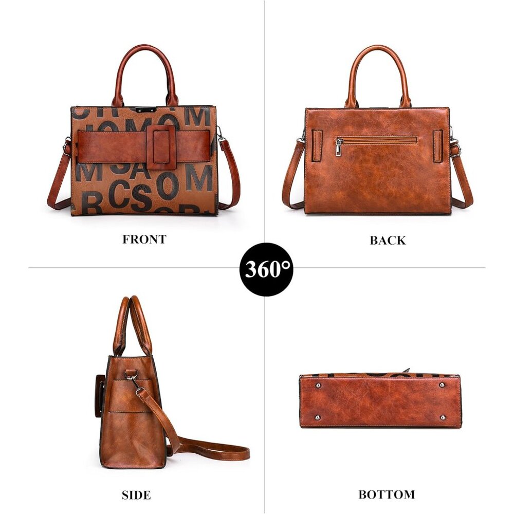 Chic A-Red Crocodile Pattern Handbag Set - Spacio… - image 3